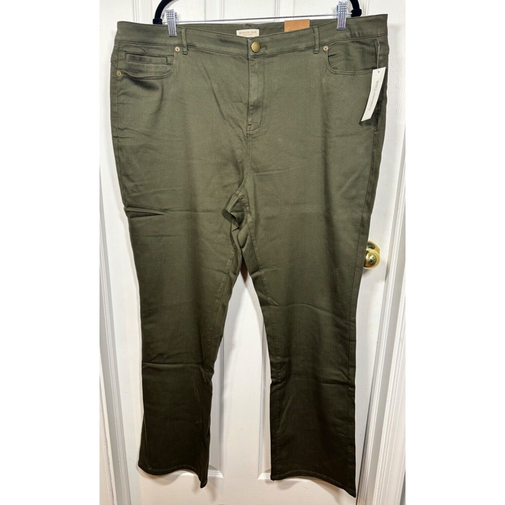 NWT! Coldwater Creek Olive Women's Mini‎ Bootcut Crop Jeans Size 22